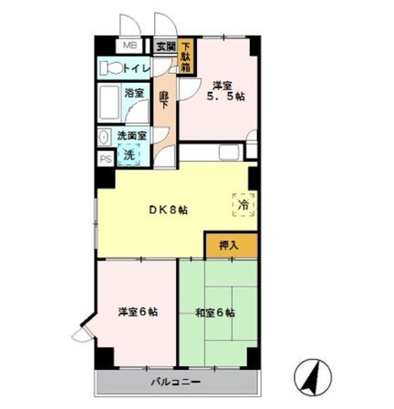 プレジール井山の物件間取画像
